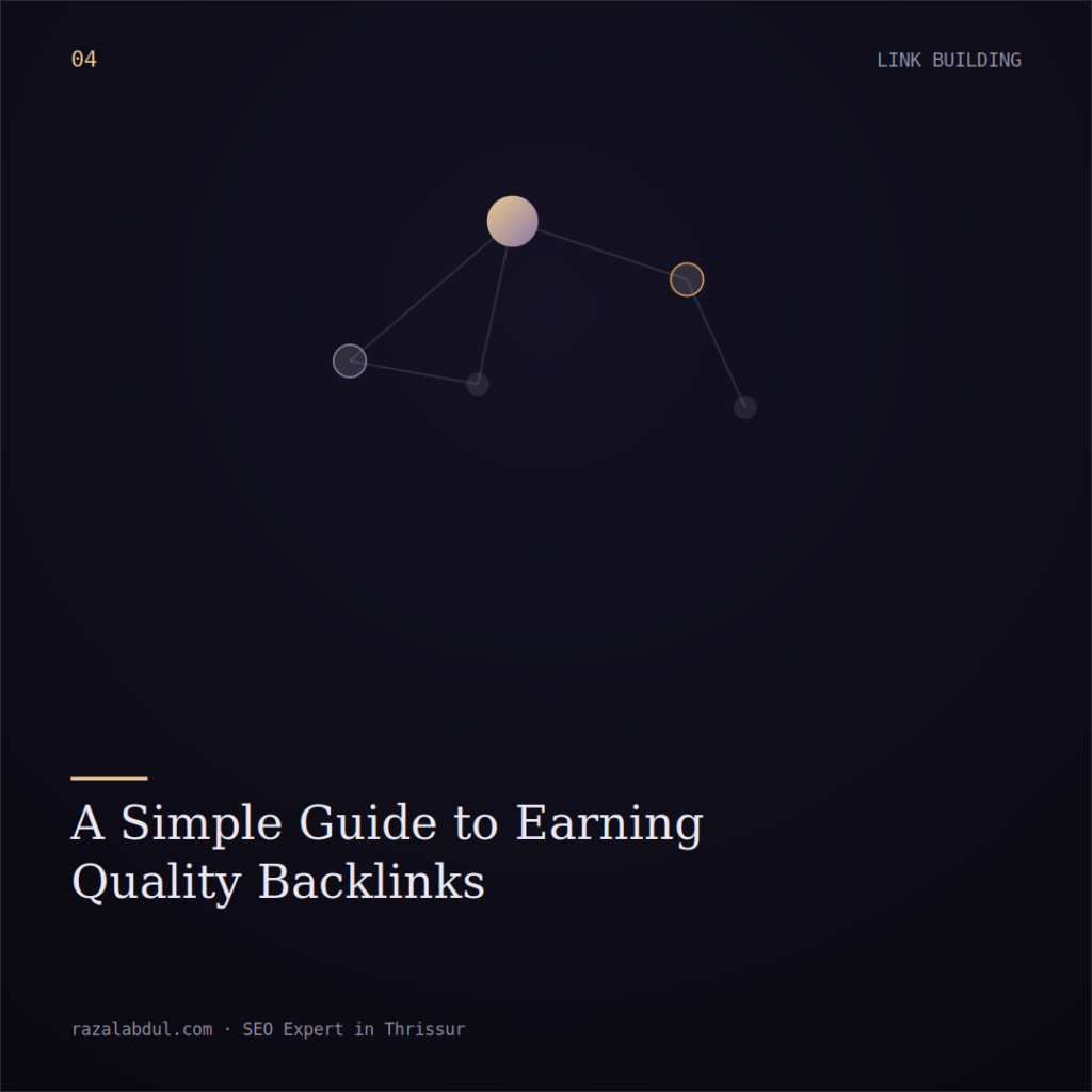 Guide to earning quality backlinks — link building tips from an SEO expert in Thrissur